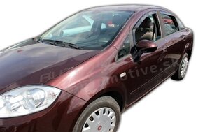 HEKO | Deflektory / ofuky okien pre Fiat Linea 4D 2007-vyššie 4ks predne+zadne