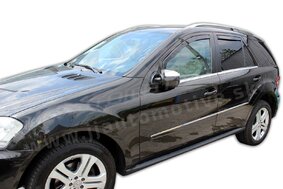 HEKO | Deflektory / ofuky okien pre Mercedes-Benz ML W164 (320) 5D 2005-2013 4ks predne+zadne