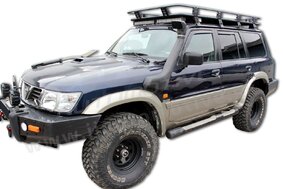 HEKO | Deflektory / ofuky okien pre Nissan Patrol Y61 GR 5D 1997-vyššie 4ks predne+zadne