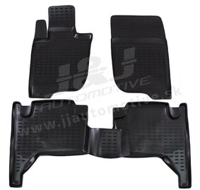 J&J AUTOMOTIVE | Gumové rohože so zvýšeným okrajom pre Mitsubishi L200 IV 2005-2015