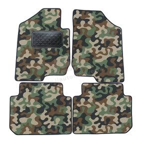 J&J AUTOMOTIVE | Autokoberce velúrové Army style pre Kia Carens 2007-vyššie 4ks