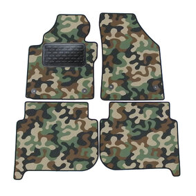 J&J AUTOMOTIVE | Autokoberce velúrové Army style pre Volkswagen Touran 2011-2015 4ks