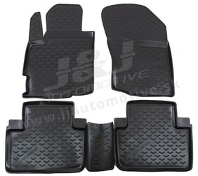 J&J AUTOMOTIVE | Gumové rohože so zvýšeným okrajom pre Mitsubishi Outlander 2012-2014, 2014-2021