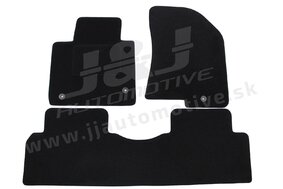 J&J AUTOMOTIVE | Autokoberce velúrové pre Kia Carens 2015-2019, 3ks