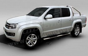 J&J AUTOMOTIVE | Bočné nerezové rámy pre Volkswagen Amarok 2010-2016, 2016-vyššie