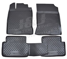 J&J AUTOMOTIVE | Gumové rohože so zvýšeným okrajom pre Renault Laguna III 2007-2014