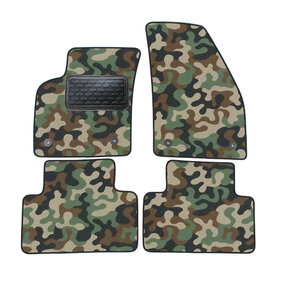J&J AUTOMOTIVE | Autokoberce velúrové Army style pre Volvo V50 / S402004-2012 4ks