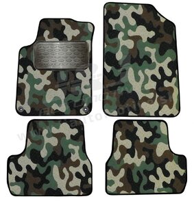 J&J AUTOMOTIVE | Autokoberce velúrové Army style pre Citroen DS3 2009-2015 4ks