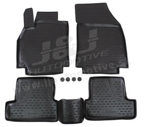 J&J AUTOMOTIVE | Gumové rohože so zvýšeným okrajom pre Renault Megane III 2010-2015