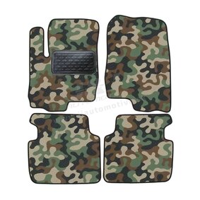 J&J AUTOMOTIVE | Autokoberce velúrové Army style pre Mitsubishi Colt 2003-vyššie 4ks