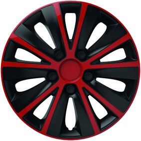 VERSACO | Puklice Rapide 16“ Červená a Čierna 4ks