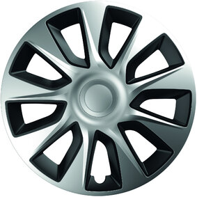 VERSACO | Puklice Stratos 17“ Strieborná a Čierna 4ks