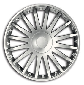 VERSACO | Puklice Crystal 16“ Strieborná 4ks